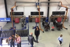 Big Blue motorcycle Jack Harley Davidson workshop